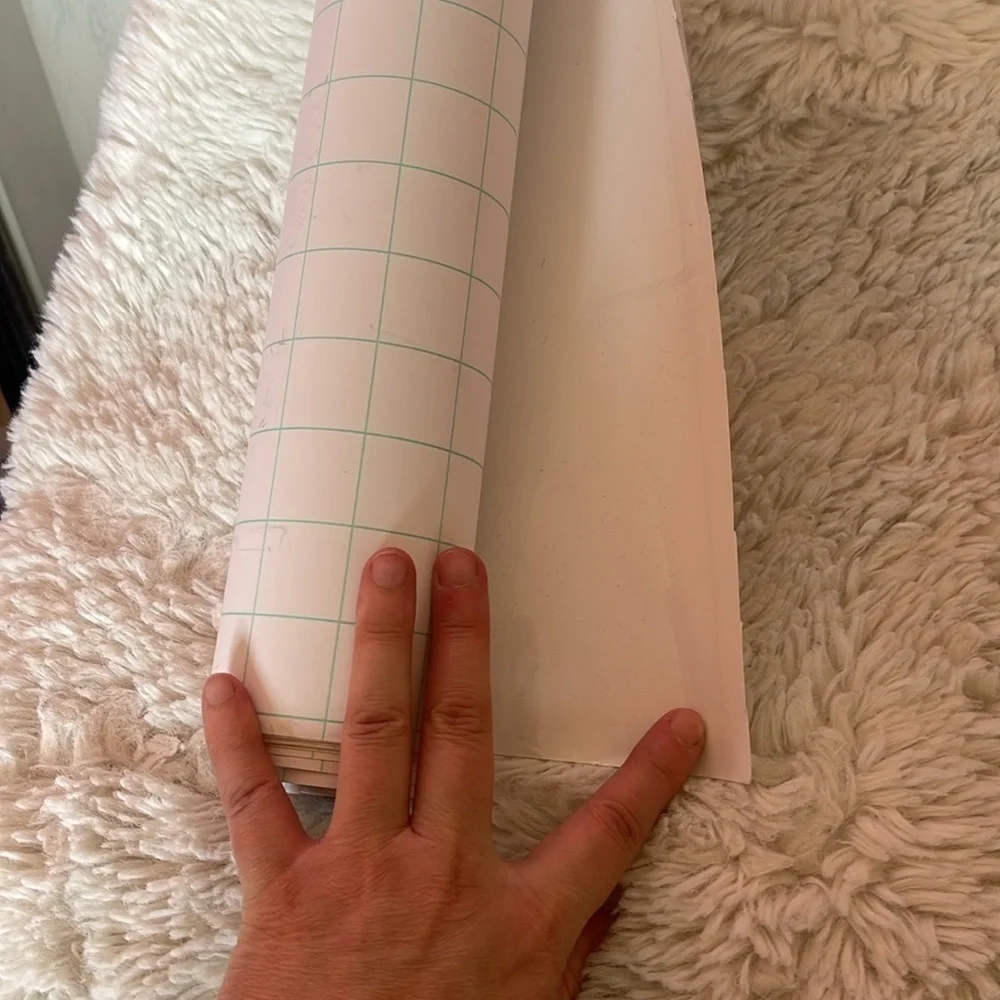 White Grid Contact Paper Roll
